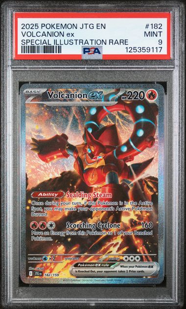 PSA 9 Pokémon TCG: 2025 Volcanion ex - 182/159 - SV09: Journey Together