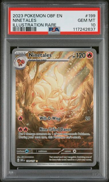 PSA 10 Pokémon TCG: 2023 Ninetales 199/197 - S&V: Obsidian Flames