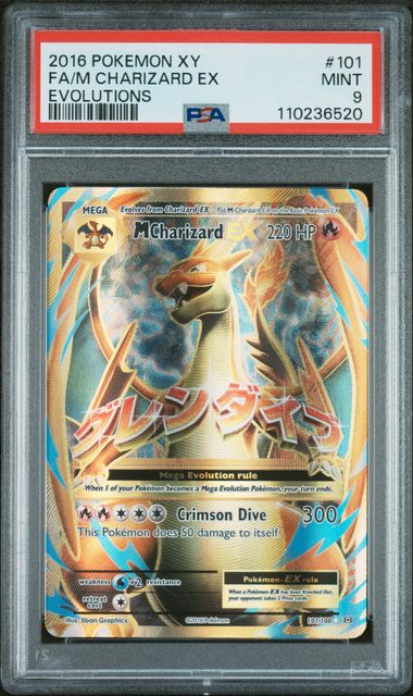 PSA 9 Pokémon TCG: 2016 M Charizard EX 101/108 XY: Evolutions