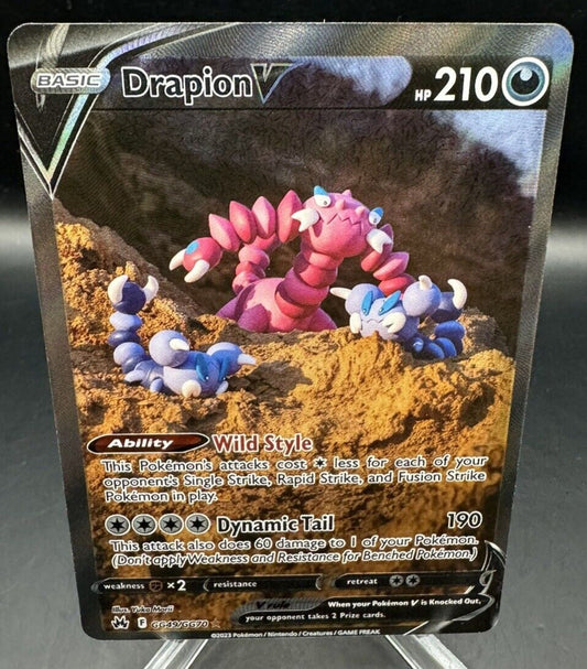 Pokémon TCG: 2023 Drapion V GG49/GG70 SWSH: Crown Zenith Galarian Gallery