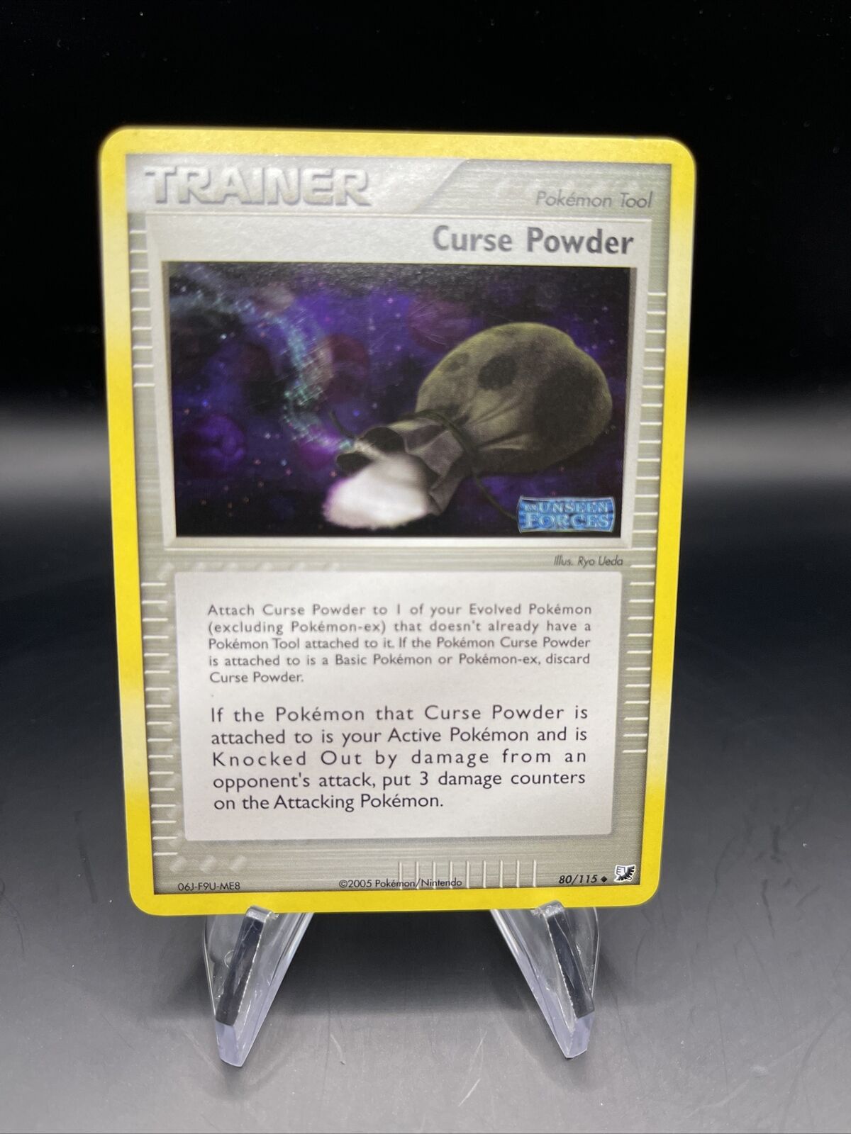 Pokémon TCG: 2005 Curse Powder 80/115 EX Unseen Forces Stamped Reverse Holo